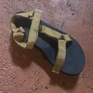 Teva Gold and Black Women's Sandals